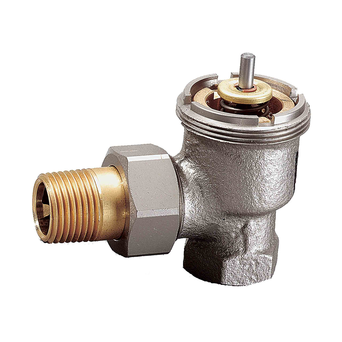 Honeywell Residential V110E1004 Thermostatic Valve Body 1/2" Angle W/Threaded Union Use With T104BC & F