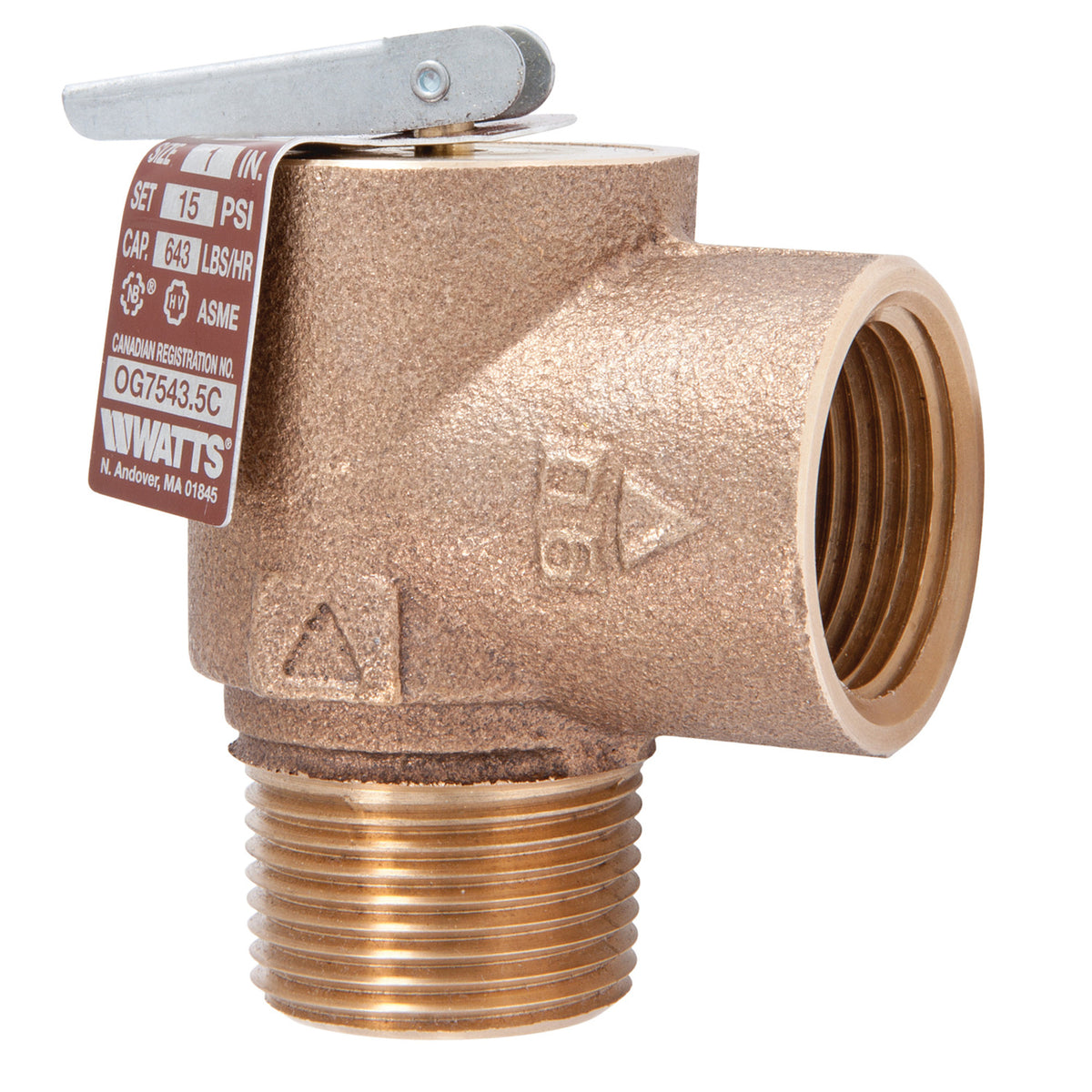 Watts 415 3/4" Steam Safety Relief Valve 15 Psi 0346045