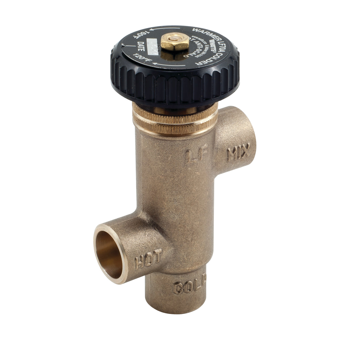 Watts LF70A-F 1/2" 0559129 1/2" Sweat Lead Free Tempering Valve 120-160F Replaces 70A-F 1/2"