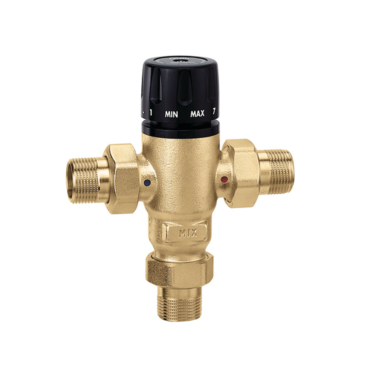 Caleffi 521500A 3/4" Npt. Lead Free Point Of Dist. 3 Way Thermostatic Mixing Valve 85-155F