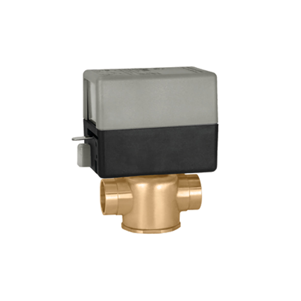 Caleffi Z45 24v 3/4" Sweat 2 Way N.C. Zone Valve 7.5 Cv 20 PSI Aux. Switch 18" Leads