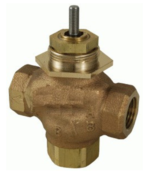 Schneider Electric VB-7313-0-4-06 3/4" Npt. 3 Way Mixing Bronze Body Brass Plug No Disc