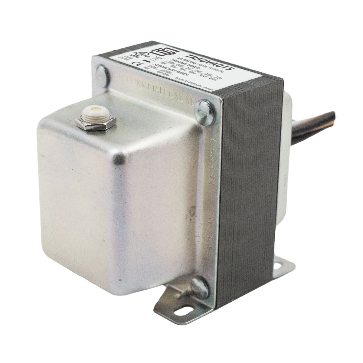 RIB Relays TR50VA015 50va Transformer 480/277/240/208/120 - 24v Includes Circuit Breaker Foot And