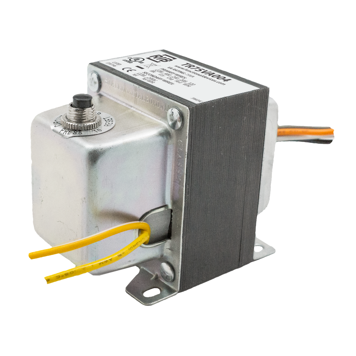RIB Relays TR75VA004 Transformer 75va 120/208/240/480-24vone Hubclass Ii Ul Rec. Us/Canadacir.bkr