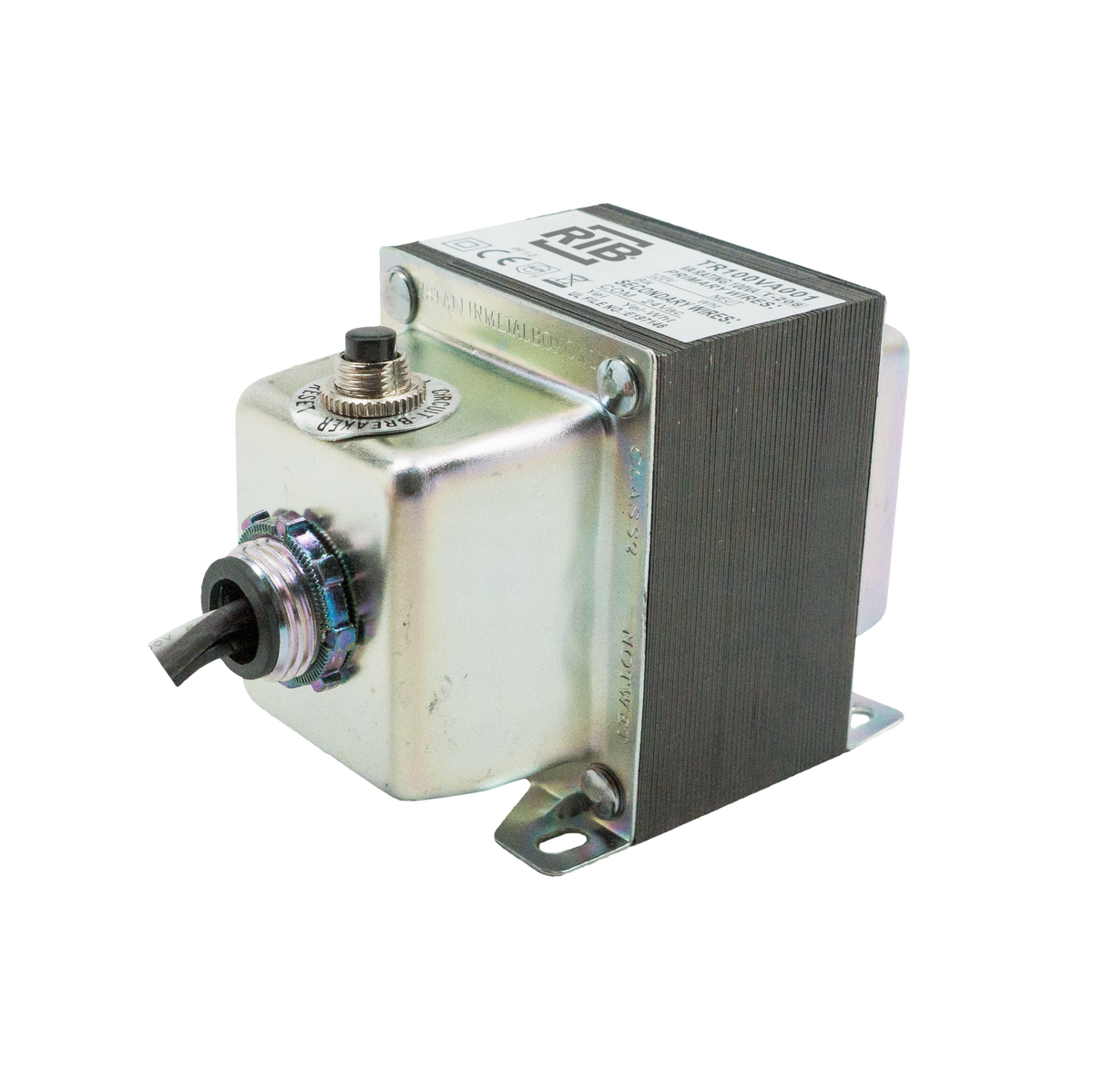 RIB Relays TR100VA001 Transformer 100va120-24vsingle Hubclassii Ul Listed Us/Canada Circ. Br.