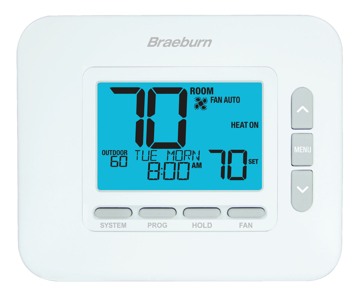 Braeburn 4030 24V Braeburn Premier Series 7 Day 5-2 Day Or Non-programmable For Single Stage