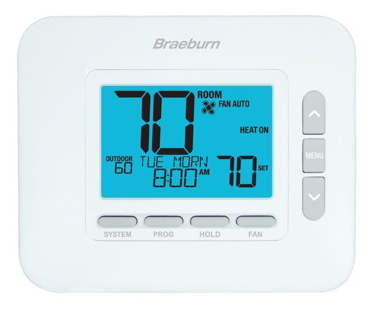 Braeburn 4030 24V Braeburn Premier Series 7 Day 5-2 Day Or Non-programmable For Single Stage