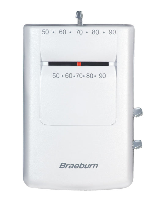 Braeburn 505 24v/Millivolt Single Stage Heat Only Mechanical Mercury Free Thermostat For
