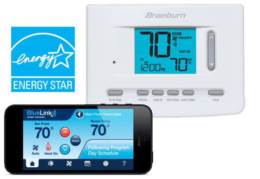 Braeburn 8205 24v Multistage 4 Wire Bluelink Smart Wifi Universal Programmable/Non