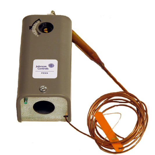Johnson A19ABA-40C Remote Bulb Temp. Control -30/100F; Diff Adj 3 To 12F; 6' Cap.