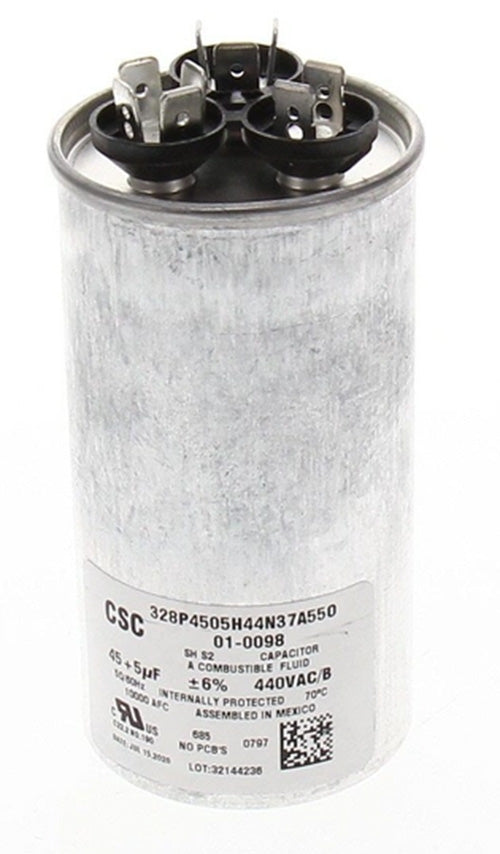 Nordyne 01-0098 45/5/440 Round Capacitor