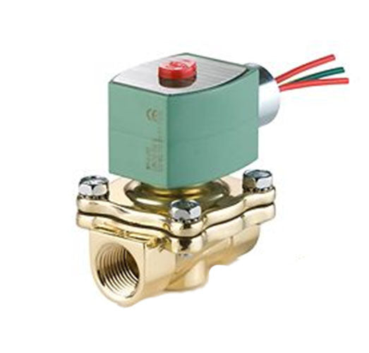 ASCO Controls 8210H106B 120/60 110/50 Vac 1/2" Npt. 2 Way N.C. Brass Solenoid Valve For Gas 280000 BTU