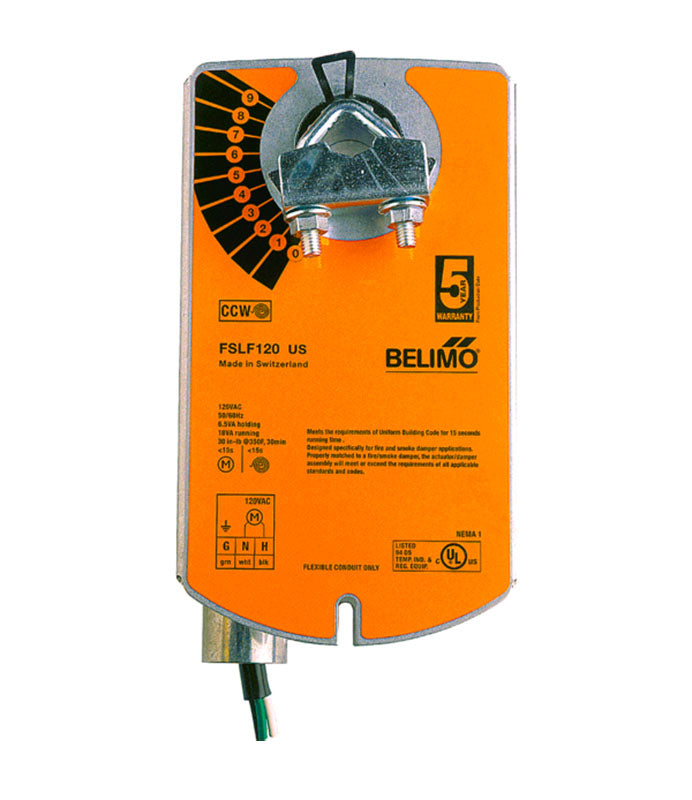 Belimo FSLF120 US 120v 2 Position Fire & Smoke Actuator 30in-lb
