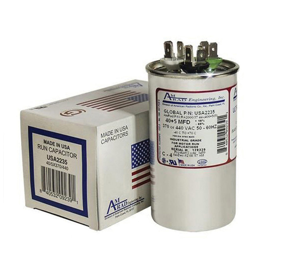 Goodman CAP050400440RTP Cap 5/40 Mfd/440v/dual Rd Replaces CAP050400440RTS (m5) CAB050400440CT