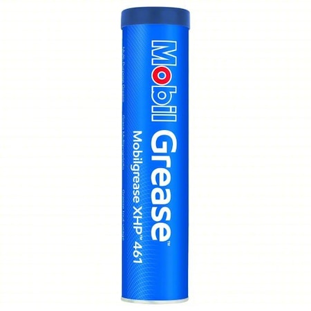Mobil 122180 - Multipurpose Grease, 13.7 oz, Cartridge, Mineral Base, 284 Degrees F Max Op Temp, Blue, Mobilgrease XHP 461 Series, 10 PK