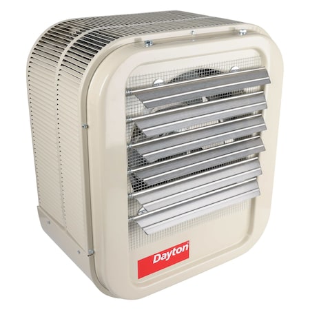 Dayton 804T04 - Fan Forced Electric Unit Heater, Wall & Ceiling, 3 Phase, 480 VAC, 20k W, 21-3/4 in H, 19 in W