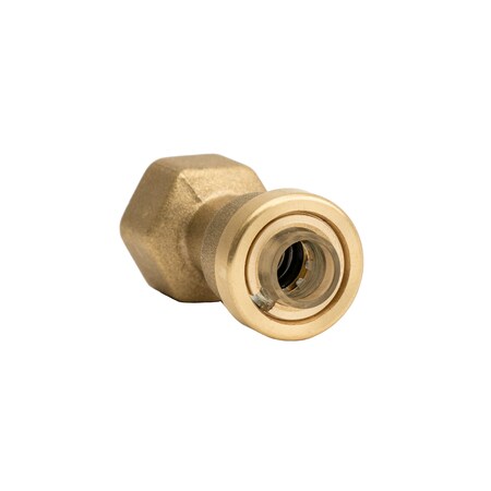 Quickfitting HV-FA-0375 - Strt,Brass,Push-Fit3/8in,FNPT3/8in