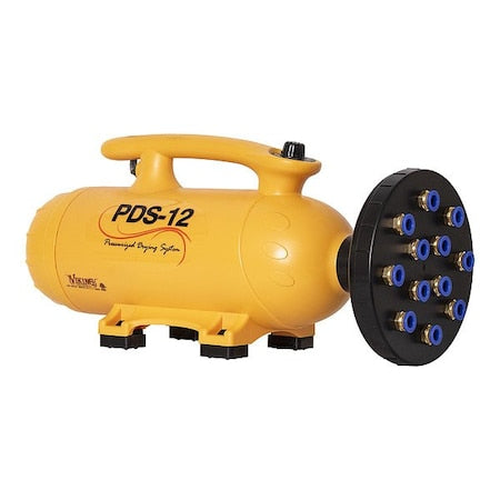 Xpower PDS-12 - Centrifugal Blower,Yellow,ABS,9-11/16in H