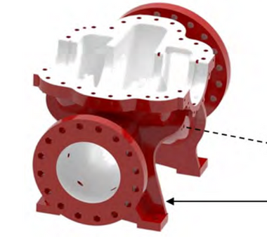 Bell & Gossett 08-111-626-501 eHSC pump casing – durable steel enclosure with internal self‑flushing seal design