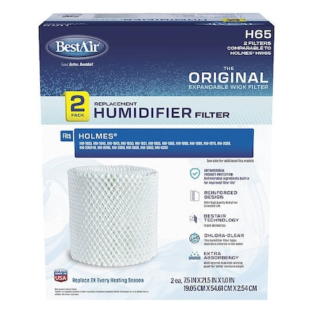 Bestair H65-2PK-PDQ-2 - Humidifier Wick,21 1/2 in L,PK2