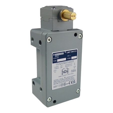 Telemecanique Sensors 9007CR61B2 - Hazardous Location Limit Switch, Wobble Stick, 2 NC/2 NO, 10 A at 600 V AC, Actuator Location: Side