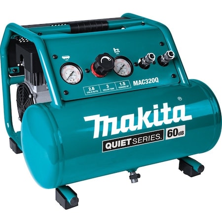 Makita MAC320Q - Quiet Series Electric Air Compressor, 1-1/2 HP, 3.0 Gal, Oil-Free