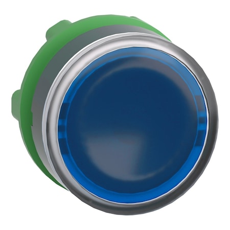 Schneider Electric ZB5AW363 - Push Button Operator, Flush, Momentary Action, Push Release, Illuminated, Blue