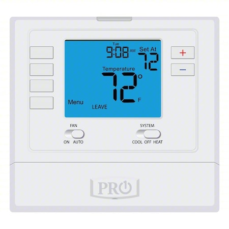 Pro1 Iaq T715 - Mutely-Stage Gas, 7, 5-1-1 Programs, 2 H, 2 C, Wall Mount, Hardwired/Battery, 24 VAC