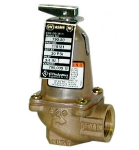 Bell & Gossett 110126 790-100 ASME safety relief valve for boiler and HVAC pressure protection