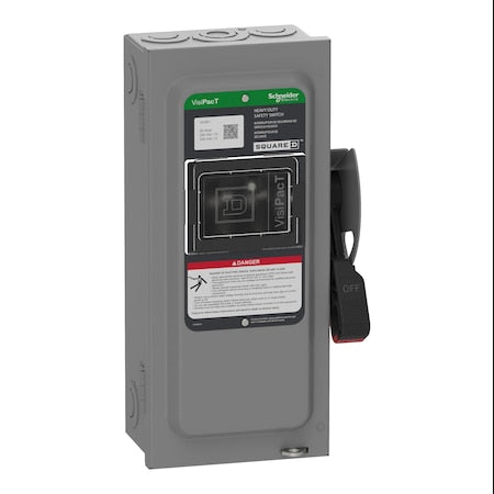 Schneider Electric VH361 - Safety Switch, Fusible, 3 PST, Three Phase, NEMA 1, Indoor, Steel