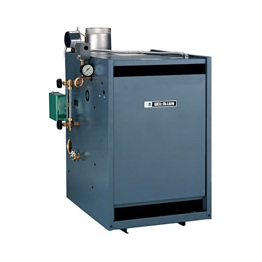 Weil-Mclain 118-502-501 EG-50 Series 7, 175 input MBtu, AFUE 84% natural gas water boiler with tankless coil opening (knockdown – assembly required)
