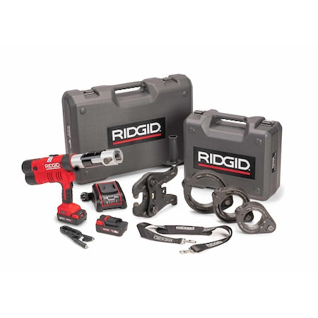 Ridgid 65478 - RP 342-XL Cordless Press Tool Kit with Z3 Actuator, Mega Press XL Rings 2-1/2 in to 4 in, 18 V