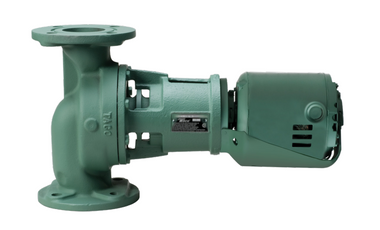 Taco 138E 1 HP cast iron three-piece hydronic circulating pump side profile