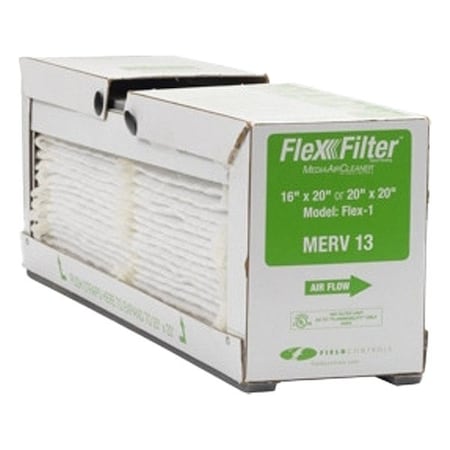 Field Controls FLEX-1 M13 - 16x20-5/8x4-3/4 Pleated Air Filter, Polyester, Synthetic, MERV 13, 1.0 Micron, 6 PK