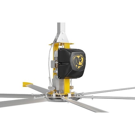 Big Ass Fans F-PF63-1003S34 - Ceiling Fans, 10 ft Blade Dia, 6 Blades, Variable Speeds, 200 to 240 V AC, Anodized Aluminum
