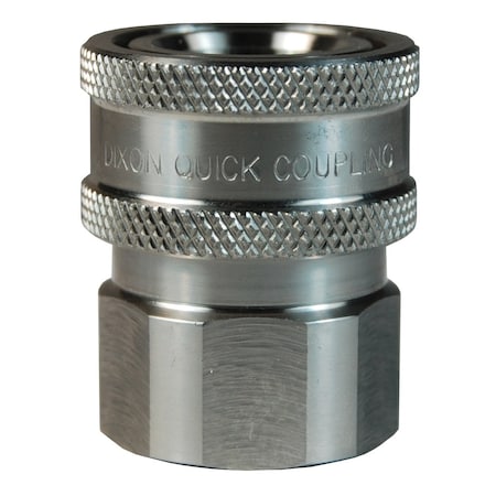 Dixon 4VF4-SS-E - Vseries Coupler, SS, 1/2", FNPTF, 1/2"