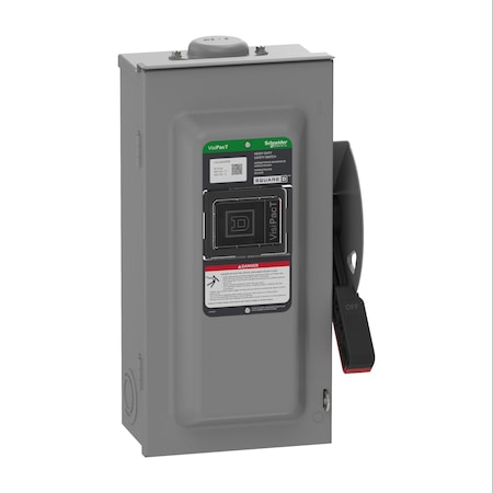 Schneider Electric VHU362NRB - Safety Switch, Nonfusible, 3 PST, Three Phase, NEMA 3 R, Indoor/Outdoor, Steel