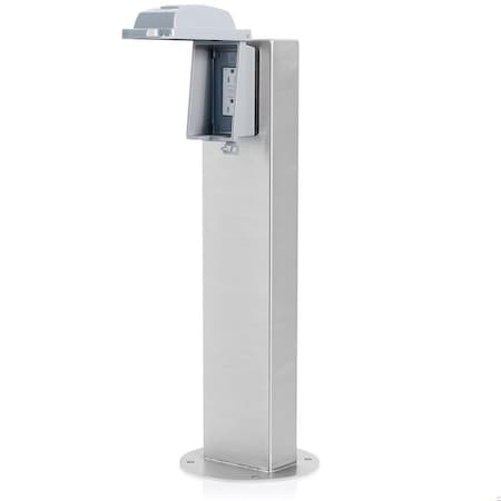 Leviton 1PS24-3S - 24.0" H, 8.0" D, 8.0" W, 3 R, 304 Stainless Steel