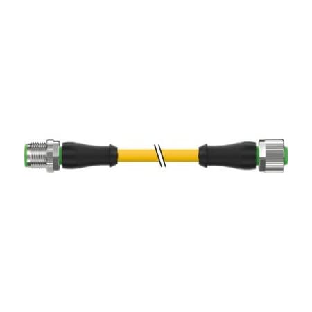 Murrelektronik 7000-40021-0140060 - Cordset,Straight,M12,Yellow,22 AWG,4 A