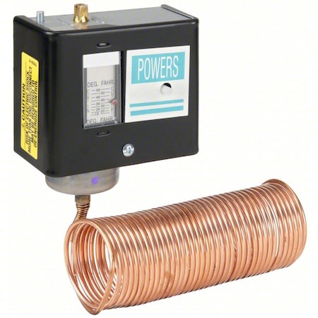 Siemens 134-1504 - Line Voltage Mechanical Thermostat, Cool Only, 15 to 55 F, Screwdriver, 120 to 240 V AC, 1 C, 1 H