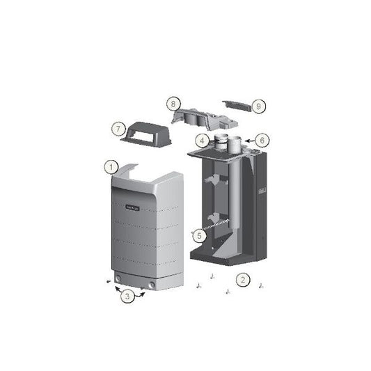 Weil McLain 383-500-772 Flue Kit for Ultra 230-299 Kit-S Flue Adpt Ur 230-399