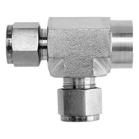 Brennan Industries NS2606-06-06-06-SS - Tee, SS, Comp 3/8", FNPT 3/8", Comp 3/8"