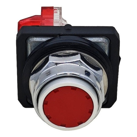 Dayton GGS_116338 - Push Button Operator, Flush, Momentary Action, Not Applicable Release, Non-Illuminated, Red