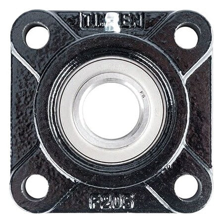 Timken UKF210 - 4 Holes, Square Housing, Flange Mount Bearing, Radial Ball, 45 mm Dia, Cast Iron, Concentric Locking Collar