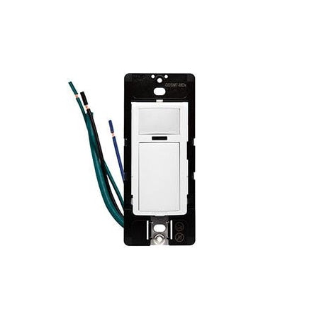 Leviton ODSMT-MDW - Wall Mount Sensor, Occupancy, Photocell, Vacancy, Wireless, White, 1,100 sq ft, Fluorescent, Incandescent, LED