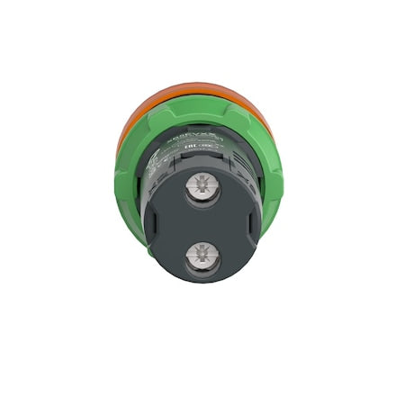 Schneider Electric XB5EVM5 - Monolithic pilot light, Harmony XB5, grey plastic, orange, 22mm, universal LED, plain lens, 230.240 V AC