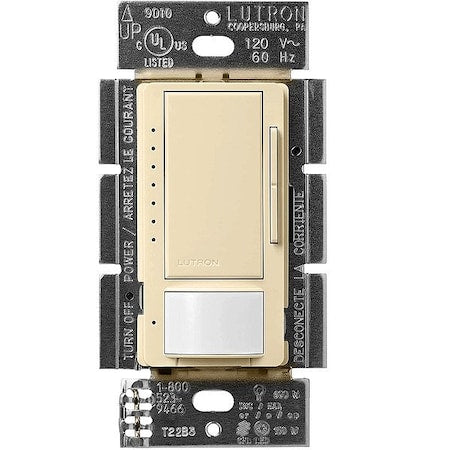 Lutron MSCL-OP153M-IV - Wall Mount Sensor, Occupancy, Photocell, Vacancy, Hard Wired, Ivory, 900 sq ft, Fluorescent, Halogen, Incandescent, LED