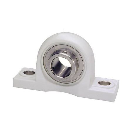 Iptci SUCTP201-8 IP69K - Pillow Block Bearing, Polymer Housing Material, Set Screw, Ball, 1/2 in Dia, Stainless Steel Insert Material