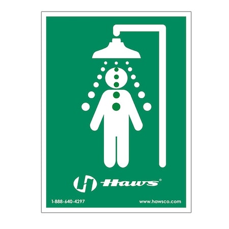 Haws SP177 - Sign,Shower,Vertical,8" x 10-3/4"