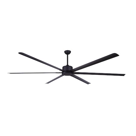 Canarm CP96BK - Ceiling Fan, 96 in Blade Dia, 6 Blades, 5 Speeds, 120 V AC, Matte Black
